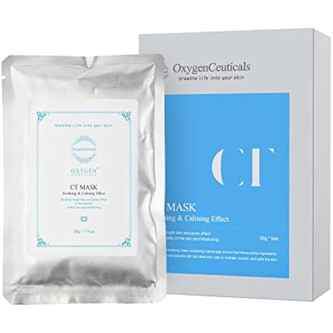 OxygenCeuticals PREMUIM CT MASK FOR FACE, FACIAL PEEL OFF ALGAE MASK, MENTHOL COOLING & CALMING SKIN TREATMENT, 30G/1OZ (5 PACKS) - Image 1